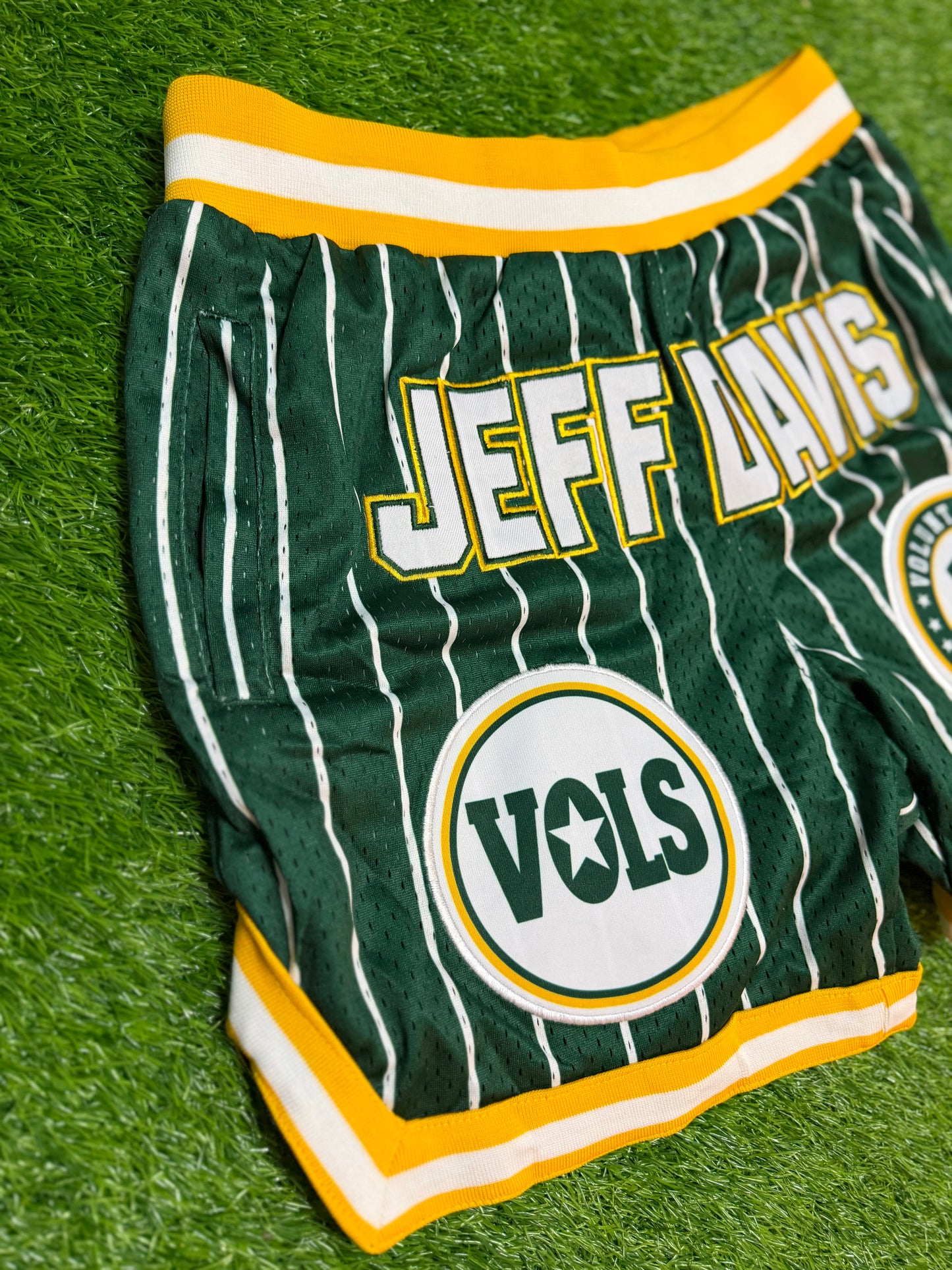 Jeff Davis Retro Mesh Pinstripe Shorts