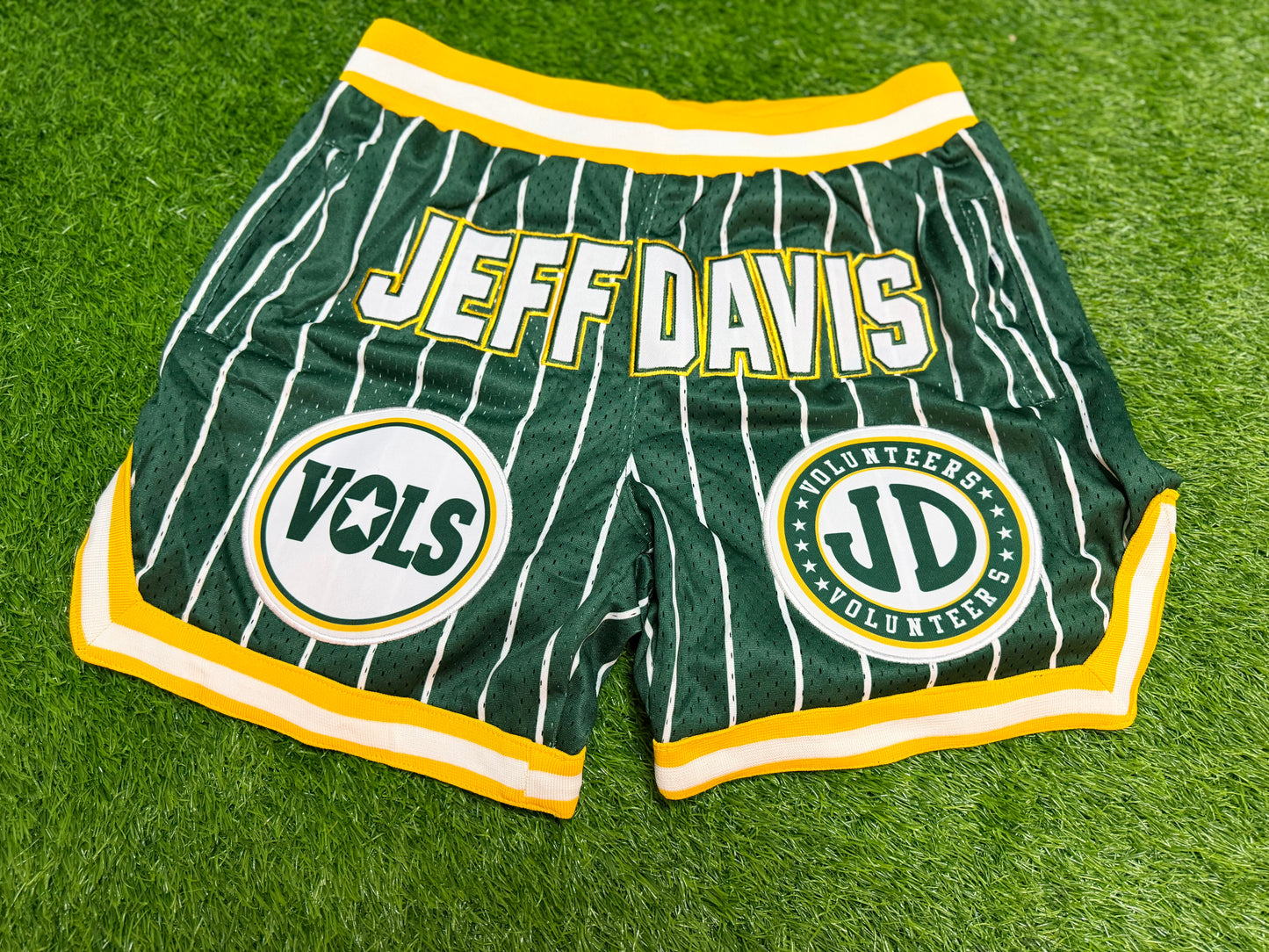 Jeff Davis Retro Mesh Pinstripe Shorts